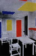 Piet Mondrian interior oil painting on canvas